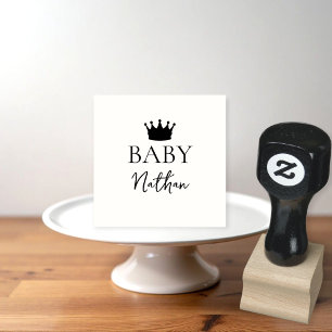 Custom wooden stamp for baby shower