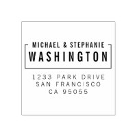 Custom Wooden Stylish Typography Return Address