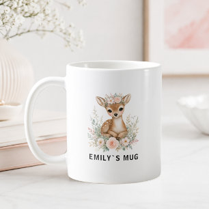 Custom Woodland Fawn Mug with Name