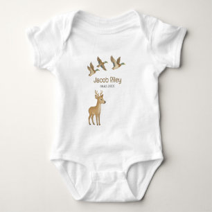 Custom Woodland Wildlife Baby Bodysuit