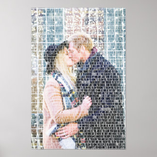 Custom Word Art. Photo made by Words. Poster