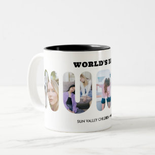 Custom Word Photo Collage World's Best Nurse Two-Tone Coffee Mug