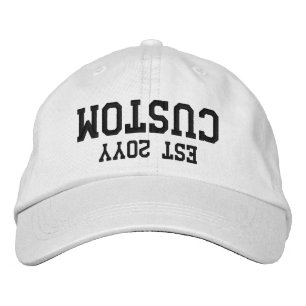 Custom Word Text Established Est Year Gift for him Embroidered Hat