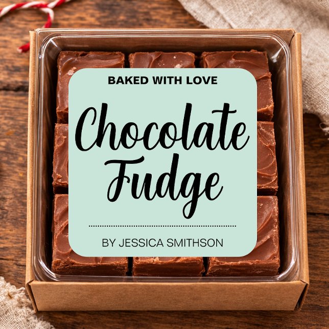 Custom Wording Fudge Homemade label CK013bfdsq (Creator Uploaded)
