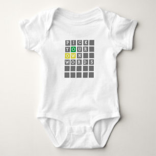 Custom Wordle  Baby Bodysuit