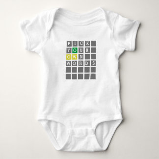 Custom Wordle Baby Bodysuit