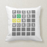 Custom Wordle  Cushion<br><div class="desc">Custom Wordle Throw Pillow</div>