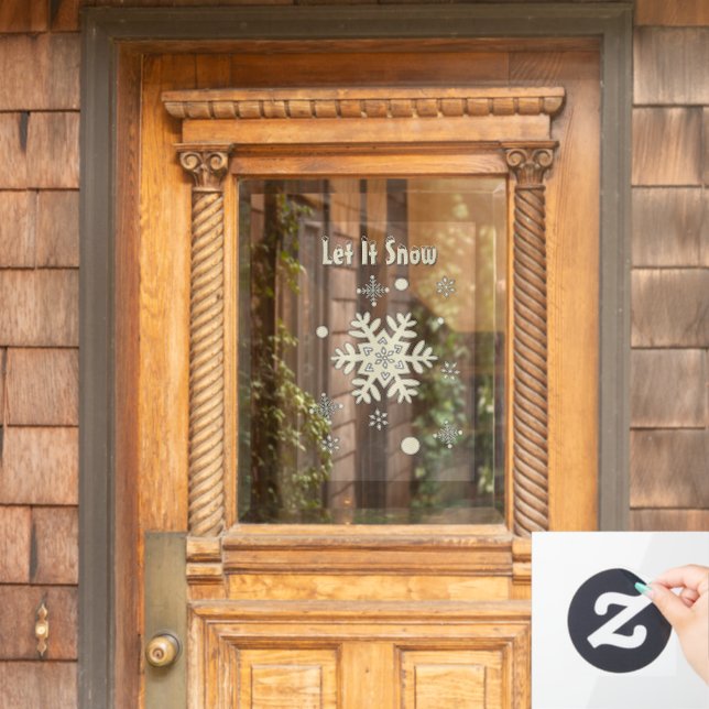  Custom words let it snow flake (Home Door)