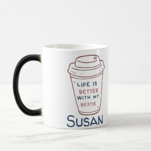 Custom Work Bestie Coffee Lover Gift Magic Mug