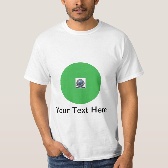 Custom World Photo and Text T-Shirt (Front)