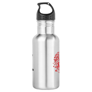 Custom World's Best Mom Red Heart Photo 532 Ml Water Bottle