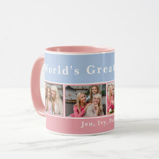 Custom World's Best Mum Custom Photo Collage Mug