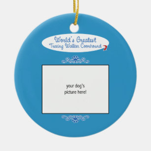 Custom Worlds Greatest Treeing Walker Coonhound Ceramic Ornament