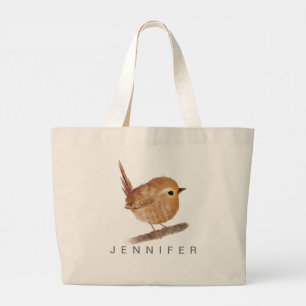 Custom Wren Bird Tote Bag