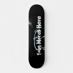 Custom X-Ray Skeleton Bad Dog Blue Boards Skateboard