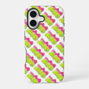 Custom Y2K 3D Jelly Gummy Bear Lime Green iPhone C 16 Case