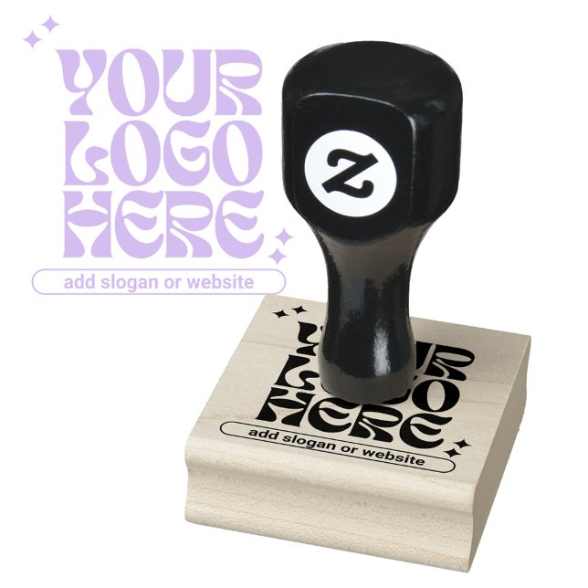 Custom Y2k Business Logo Retrowave Cute Rubber Stamp (Creator Uploaded)