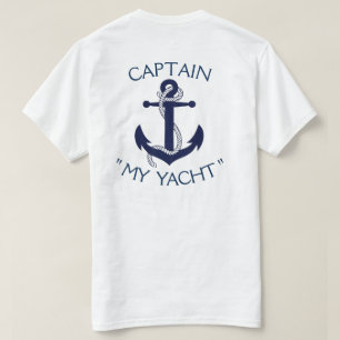 Custom Yacht Anchor "Your Name Here" T-Shirt