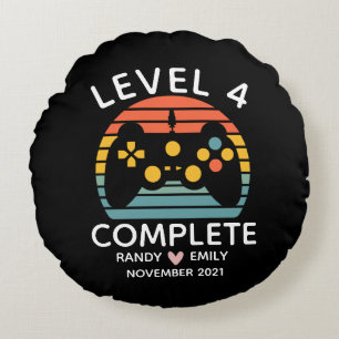 Custom Year Anniversary Gift For Husband wife, Round Cushion
