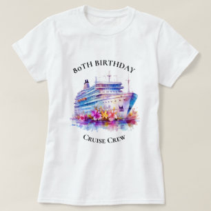 Custom Year Birthday Cruise Crew Group Matching T-Shirt
