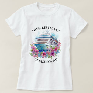 Custom Year Birthday Cruise Squad Group Matching T-Shirt