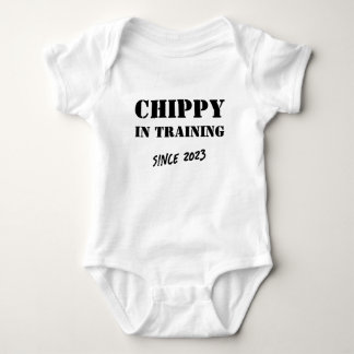 Custom Year "Chippy in Training" Carpenter Tradie Baby Bodysuit