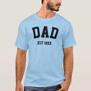 Custom year fathers day dad established dad gift T-Shirt