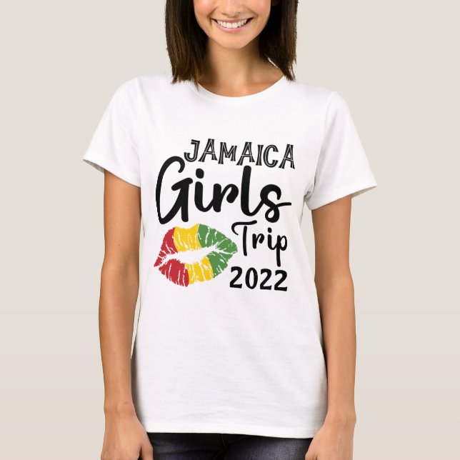 Custom Year Jamaica Girl Trip Matching T-Shirt (Front)
