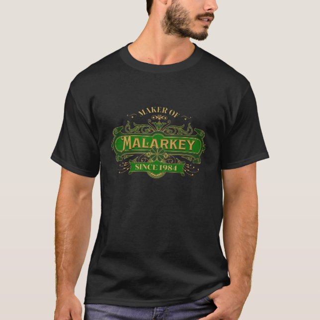 Custom Year Malarkey Maker St Patricks T-Shirt (Front)