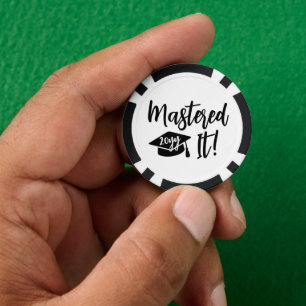 Custom Year Masters Degree Graduation Mastered It Poker Chips