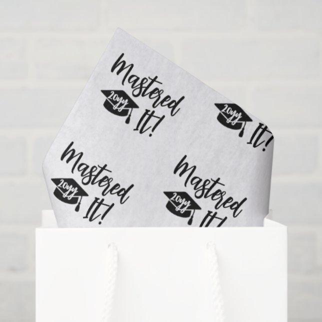 Custom Year Masters Degree Graduation Mastered It Tissue Paper (Gift Bag)