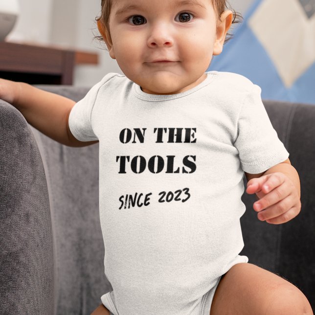 Custom Year "On The Tools" Tradie Baby Bodysuit (Creator Uploaded)