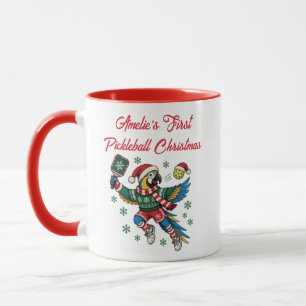 Custom Year Pickleball Christmas Parrot Mug