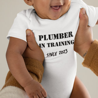 Custom Year "Plumber in Training" Tradie Baby Bodysuit