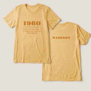 Custom Year, Text & Name Tri-Blend Shirt