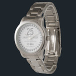 Custom Year Thanks 25th Anniversary Employee Work  Watch<br><div class="desc">Thank You for 25 years of loyal service,  Typography,  you can change the text,  25 years jubilee,  25th Work Anniversary Employee Watch</div>