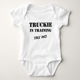 Custom Year "Truckie in Training" Truck Driver Baby Bodysuit