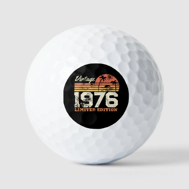Custom Year Vintage 1976 Limited Edition Golf Balls (Front)
