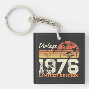 Custom Year Vintage 1976 Limited Edition Key Ring