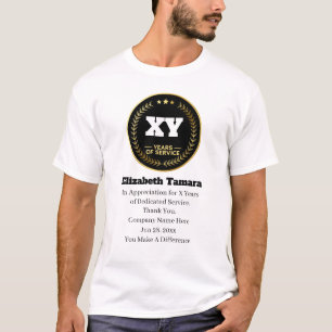 Custom Year Work Anniversary Employee Appreciation T-Shirt