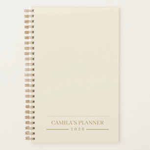 Custom Yearly Planner   Sleek Neutral Design