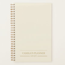 Custom Yearly Planner | Sleek Neutral Design