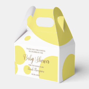 Custom Yellow and white baby shower Favour Box