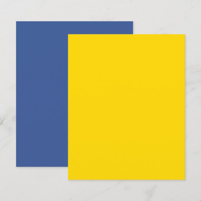Custom Yellow & Blue Event Paper Sheet (Front/Back)