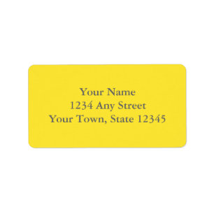 Custom Yellow & Grey Printed Address Labels