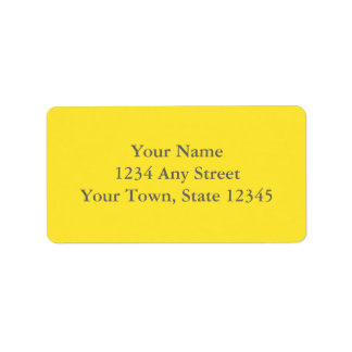 Custom Yellow & Grey Printed Address Labels
