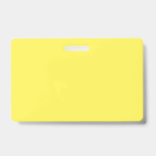 Custom Yellow ID Badge Modern Name Tag