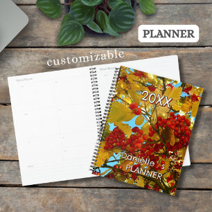 Custom Yellow Leaves Red Berry Tree Crown Photo - Planner