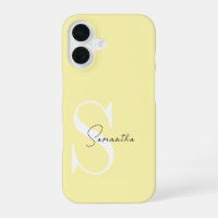 Custom Yellow Pastel iPhone Case with Monogram