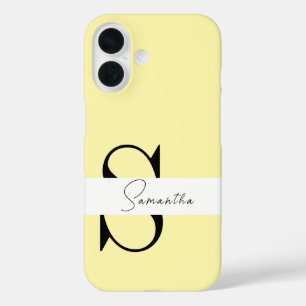 Custom Yellow Pastel iPhone Case with Monogram